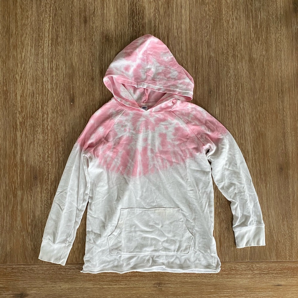 Old Navy Girls’ Tie Dye Hooded Pullover Sweatshirt Size Large (10 - 12)